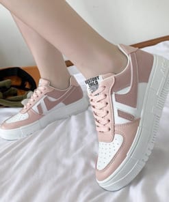 Giày vải canvas mũi tròn thắt dây thoáng khí thoải mái trẻ trung sành điệu