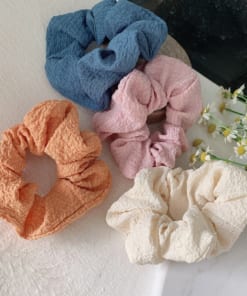 Dây Buộc Tóc Vải In Họa Tiết Nhiều Kiểu Tùy Chọn Dễ Thương