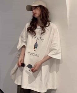 Áo thun tay lỡ form rộng unisex, áo phông ống rộng dáng cao New